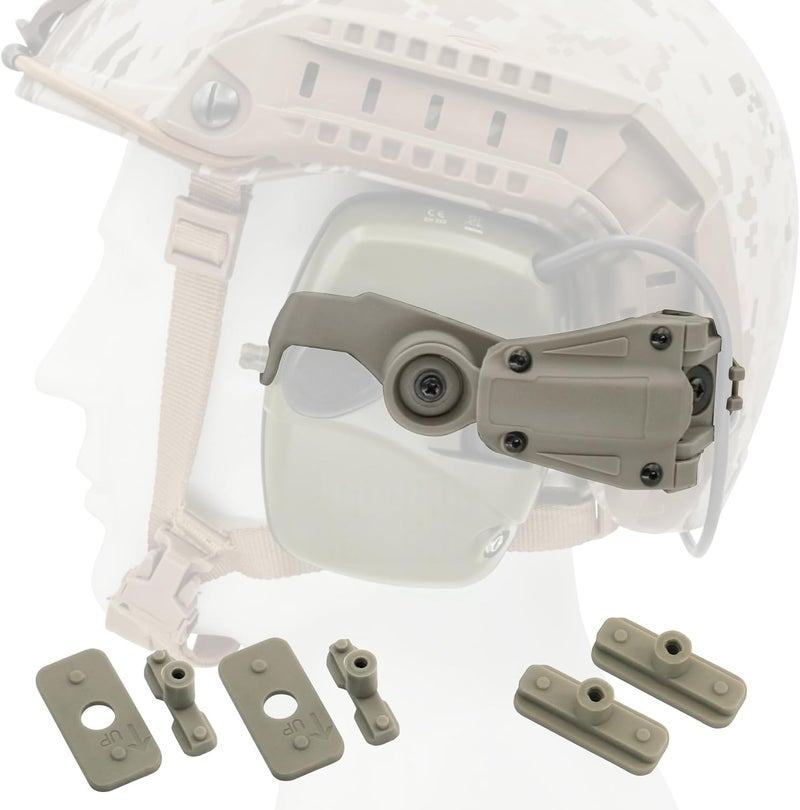HEARFALCOM Tactical Helmet ARC Track Adapter for Tactical Electronic Shooting Earmuff Compatible Howard Leight Impact Sport Headset - Image 1